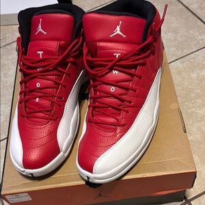 Jordan 12 retro Jim red Jordan Red and White Sneakers Classic Basketball Design